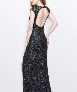 Primavera Couture - Jewel Sequined Long Dress With Slit 1765 Formal Gowns 7 Primavera Couture - Jewel Sequined Long Dress With Slit 1765 Formal Gowns