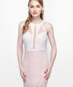 Primavera Couture - Long Fitted Halter Dress 1816