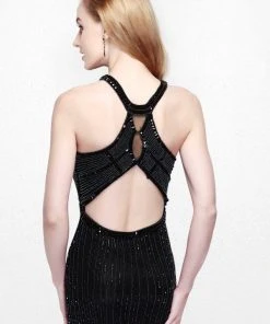 Primavera Couture - Long Fitted Halter Dress 1816