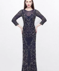 Primavera Couture - Long Fitted Sequined Dress 1749 Formal Gowns 11 Primavera Couture - Long Fitted Sequined Dress 1749 Formal Gowns