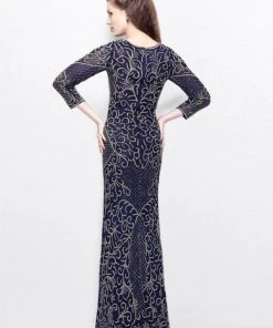 Primavera Couture - Long Fitted Sequined Dress 1749 Formal Gowns 13 Primavera Couture - Long Fitted Sequined Dress 1749 Formal Gowns