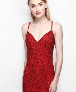 Primavera Couture - Long Sequined Fitted Trumpet Gown 1840 Formal Gowns