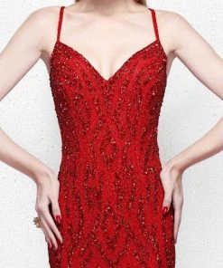 Primavera Couture - Long Sequined Fitted Trumpet Gown 1840 Formal Gowns