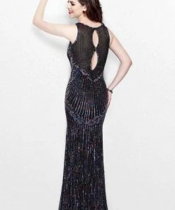 Formal Gowns Primavera Couture - Multi-Color Sequined Sleeveless Long Dress 1872 14 Formal Gowns Primavera Couture - Multi-Color Sequined Sleeveless Long Dress 1872
