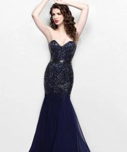 Formal Gowns Primavera Couture - Radiant Ornate Strapless Sweetheart Trumpet Gown 1825