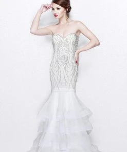 Primavera Couture - Scrumptious Strapless Sweetheart Tiered Mermaid Gown 1854 Formal Gowns