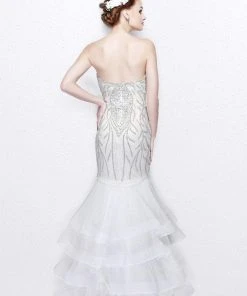 Primavera Couture - Scrumptious Strapless Sweetheart Tiered Mermaid Gown 1854 Formal Gowns