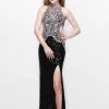 Primavera Couture - Sequined Halter Long Gown With Slit 1842 Formal Gowns 1 Primavera Couture - Sequined Halter Long Gown With Slit 1842 Formal Gowns