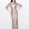 Primavera Couture - Sequined Jewel Sheath Dress 1258 2 Primavera Couture - Sequined Jewel Sheath Dress 1258