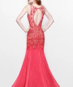 Primavera Couture - Sequined V-Neck Mermaid Gown 1829 Formal Gowns