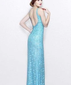 Primavera Couture - Sleeveless V-Neck Long Dress With Slit 1858 Formal Gowns 11 Primavera Couture - Sleeveless V-Neck Long Dress With Slit 1858 Formal Gowns