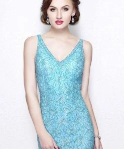 Primavera Couture - Sleeveless V-Neck Long Dress With Slit 1858 Formal Gowns 12 Primavera Couture - Sleeveless V-Neck Long Dress With Slit 1858 Formal Gowns