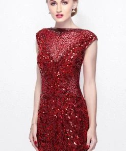 Primavera Couture - Sparkling Long Gown With Slit 1848 Formal Gowns 9 Primavera Couture - Sparkling Long Gown With Slit 1848 Formal Gowns