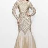 Primavera Couture - Stunning Beaded Long Sleeve Mermaid Gown 1725