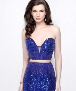 Primavera Couture - Two Piece Sequined Sweetheart Long Sheath Gown 1595 13 Primavera Couture - Two Piece Sequined Sweetheart Long Sheath Gown 1595