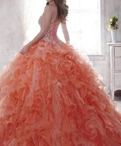 Quinceanera Collection - 26805 Strapless Beaded Ballgown With Train Plus Size Dresses