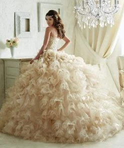 Plus Size Dresses Quinceanera Collection - 26816 Beaded Strapless Tulle Ballgown