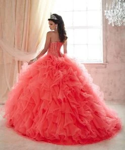Long Dresses Quinceanera Collection - 26820 Strapless Sweetheart Ruffled Ballgown 7 Long Dresses Quinceanera Collection - 26820 Strapless Sweetheart Ruffled Ballgown