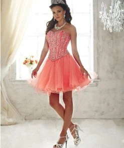Long Dresses Quinceanera Collection - 26820 Strapless Sweetheart Ruffled Ballgown 8 Long Dresses Quinceanera Collection - 26820 Strapless Sweetheart Ruffled Ballgown