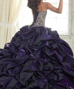 Quinceanera Collection - 26831 Metallic Embroided Sweetheart Ballgown