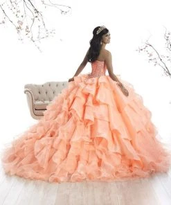 Long Dresses Quinceanera Collection - 26872 Beaded Strapless Ruffled Ballgown 6 Long Dresses Quinceanera Collection - 26872 Beaded Strapless Ruffled Ballgown