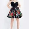 Cocktail Dresses Rachel Allan - 4818 Lace Sweetheart Printed Satin A-line Dress