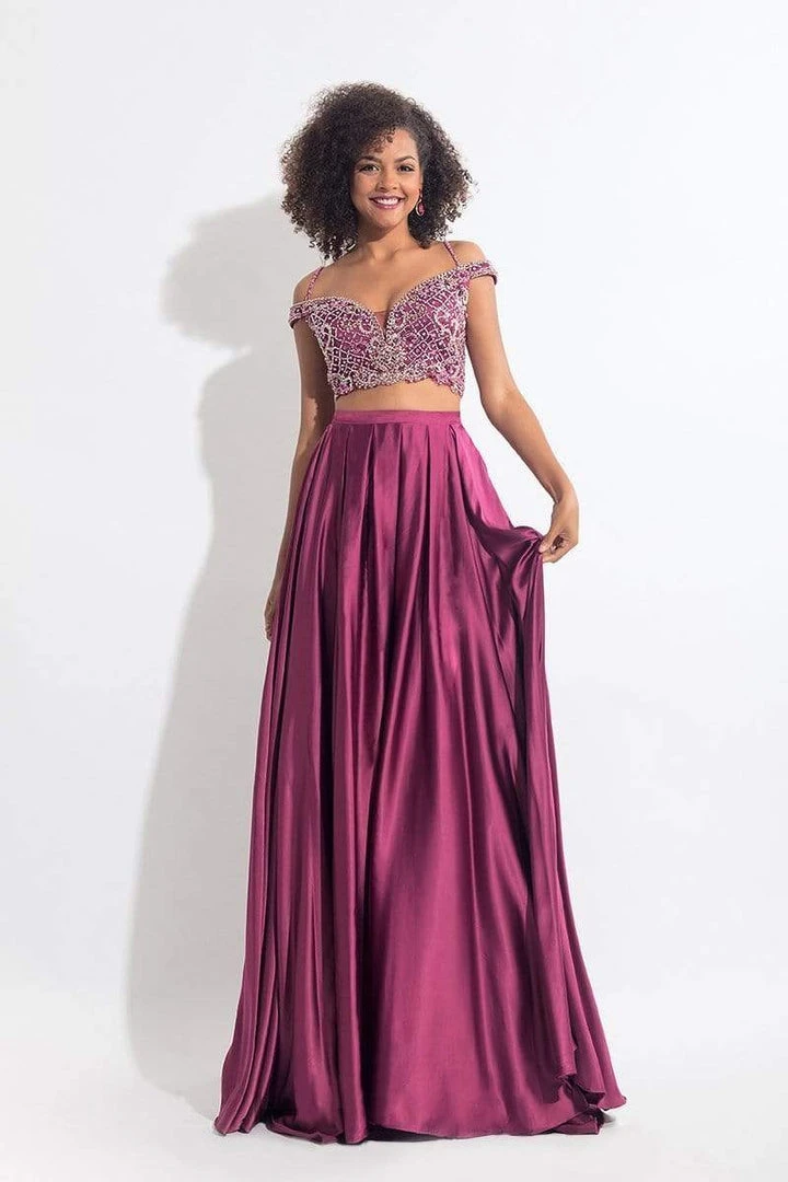 Rachel Allan - 6020 Beaded V-neck A-line Dress 7 Rachel Allan - 6020 Beaded V-neck A-line Dress