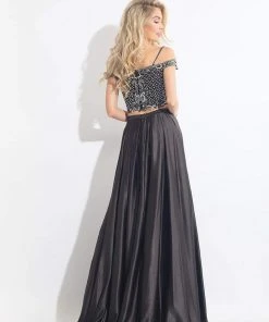 Rachel Allan - 6020 Beaded V-neck A-line Dress 9 Rachel Allan - 6020 Beaded V-neck A-line Dress