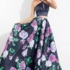 Rachel Allan - 6028 Floral Halter A-line Dress 1 Rachel Allan - 6028 Floral Halter A-line Dress