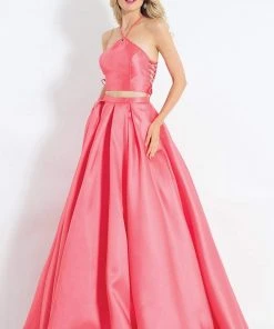 Rachel Allan - 6040 Two Piece Lace Up Pleated Ballgown Formal Gowns