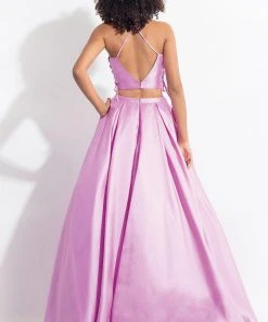 Rachel Allan - 6040 Two Piece Lace Up Pleated Ballgown Formal Gowns