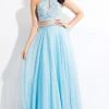 Rachel Allan - 6063 Beaded Halter A-line Dress Formal Gowns