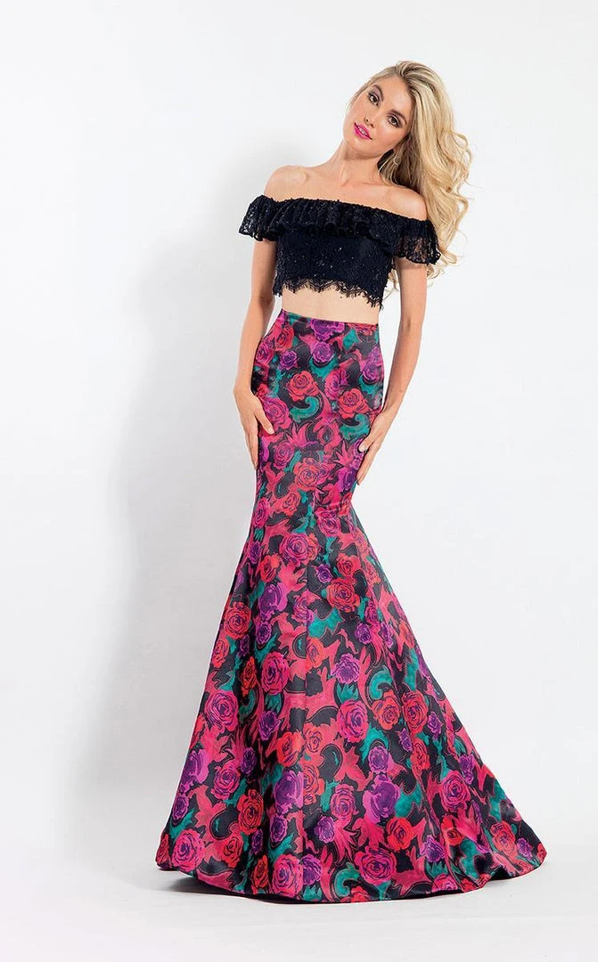 Rachel Allan - 6066 Off-Shoulder Two-Piece Mermaid Gown 3 Rachel Allan - 6066 Off-Shoulder Two-Piece Mermaid Gown