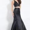 Rachel Allan - 6098 Two Piece Plunging V Neck Trumpet Gown Formal Gowns