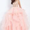 Formal Gowns Rachel Allan - 6101 Beaded V-neck Ruffled Tulle Ballgown 1 Formal Gowns Rachel Allan - 6101 Beaded V-neck Ruffled Tulle Ballgown
