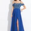 Rachel Allan - 6119 Beaded Chiffon A-line Dress Formal Gowns