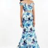 Formal Gowns Rachel Allan - 6127 Floral Print Off-Shoulder Mermaid Dress 1 Formal Gowns Rachel Allan - 6127 Floral Print Off-Shoulder Mermaid Dress