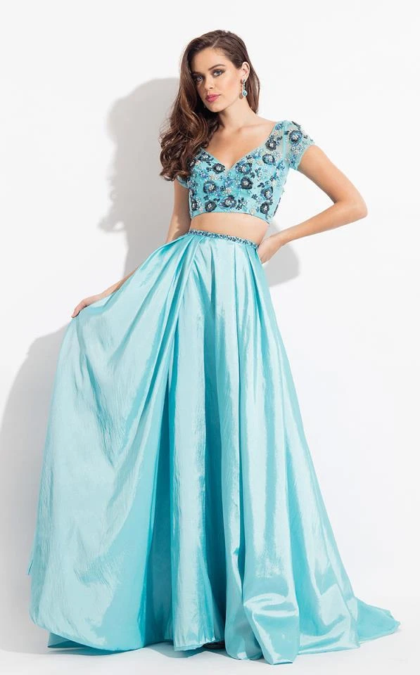 Rachel Allan - 6131 Two Piece Beaded Floral Gown Formal Gowns 4 Rachel Allan - 6131 Two Piece Beaded Floral Gown Formal Gowns