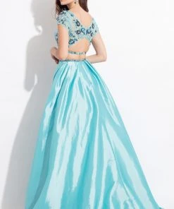 Rachel Allan - 6131 Two Piece Beaded Floral Gown Formal Gowns 7 Rachel Allan - 6131 Two Piece Beaded Floral Gown Formal Gowns