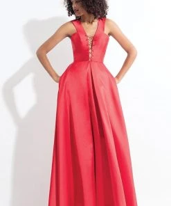 Rachel Allan - 6139 Strappy Mikado A-line Dress