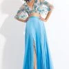 Rachel Allan - 6157 Floral Beaded Kimono Two-Piece Gown Formal Gowns