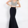 Rachel Allan - 6171 Embellished Deep V-neck Sheath Dress Formal Gowns 1 Rachel Allan - 6171 Embellished Deep V-neck Sheath Dress Formal Gowns