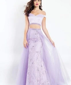 Formal Gowns Rachel Allan - 6198 Two-Piece Floral Embroidered Gown 10 Formal Gowns Rachel Allan - 6198 Two-Piece Floral Embroidered Gown