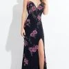 Formal Gowns Rachel Allan - 6203 Strapless Floral Ornate Sheath Gown 2 Formal Gowns Rachel Allan - 6203 Strapless Floral Ornate Sheath Gown