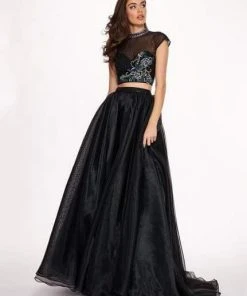 Formal Gowns Rachel Allan - 6403 Two Piece Floral Beaded A-line Dress