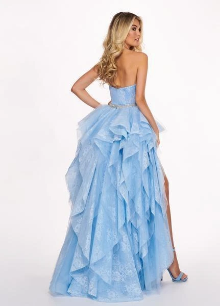 Formal Gowns Rachel Allan - 6406 2-Piece Style Lace And Tulle High-Low Gown 15 Formal Gowns Rachel Allan - 6406 2-Piece Style Lace And Tulle High-Low Gown