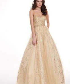 Rachel Allan - 6417 Crystal Embellished Strapless Ballgown Formal Gowns