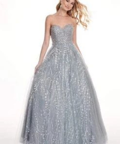 Rachel Allan - 6417 Crystal Embellished Strapless Ballgown Formal Gowns