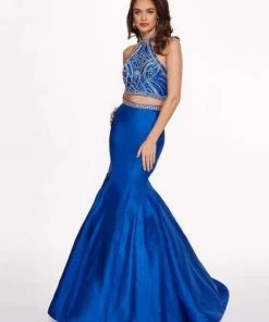 Rachel Allan - 6418 Two-Piece Crystal Bodice Trumpet Gown Formal Gowns