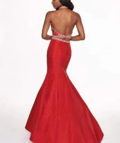 Rachel Allan - 6418 Two-Piece Crystal Bodice Trumpet Gown Formal Gowns